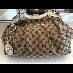 Gucci Sukey Tote, GG canvas, medium brown.
